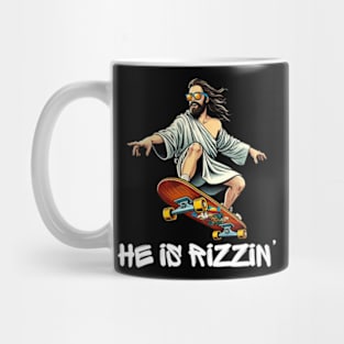 he is rizzin retro Mug